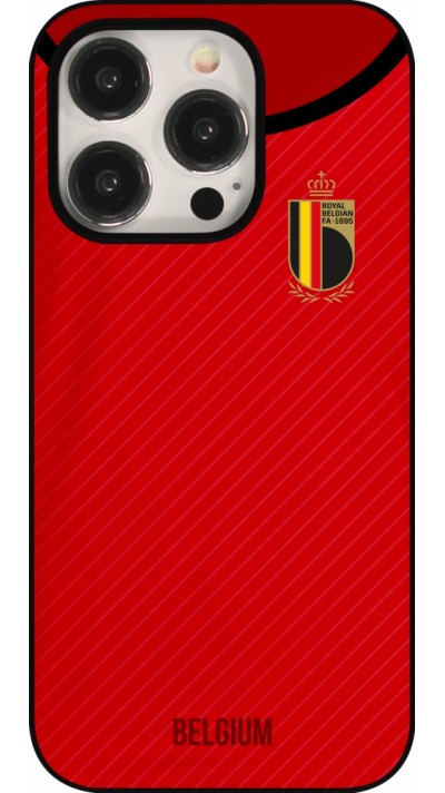 Coque iPhone 15 Pro - Maillot de football Belgique 2022 personnalisable