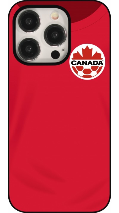 Coque iPhone 15 Pro - Maillot de football Canada 2022 personnalisable