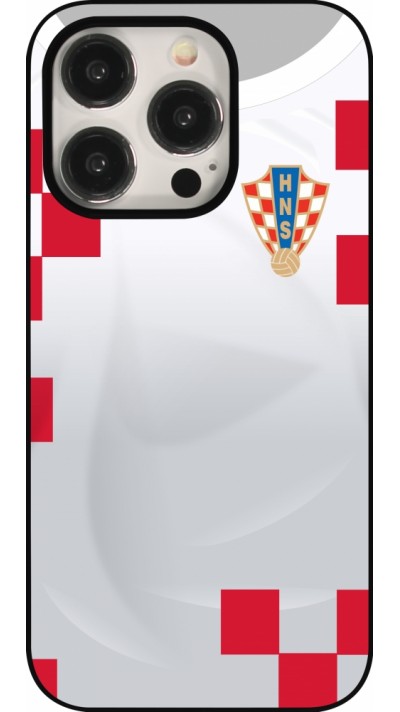 Coque iPhone 15 Pro - Maillot de football Croatie 2022 personnalisable