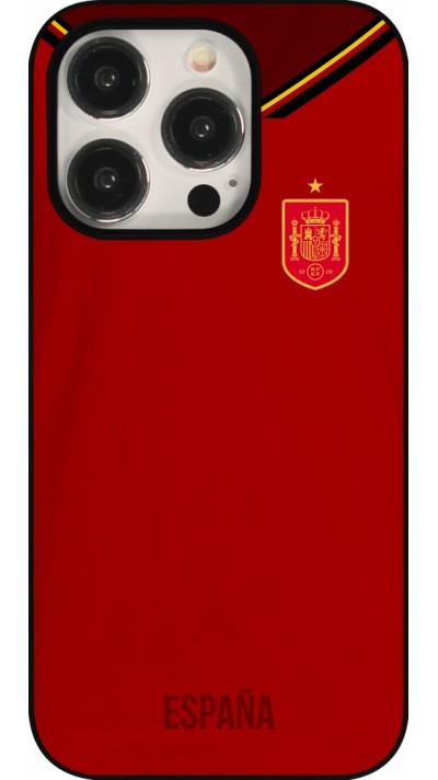 Coque iPhone 15 Pro - Maillot de football Espagne 2022 personnalisable