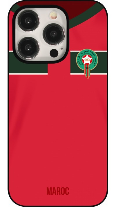 Coque iPhone 15 Pro - Maillot de football Maroc 2022 personnalisable