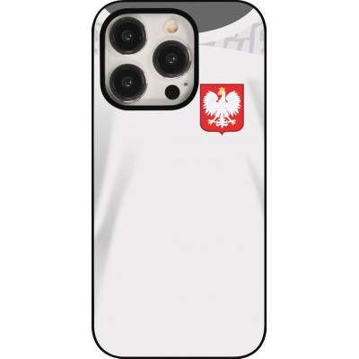 Coque iPhone 15 Pro - Maillot de football Pologne 2022 personnalisable