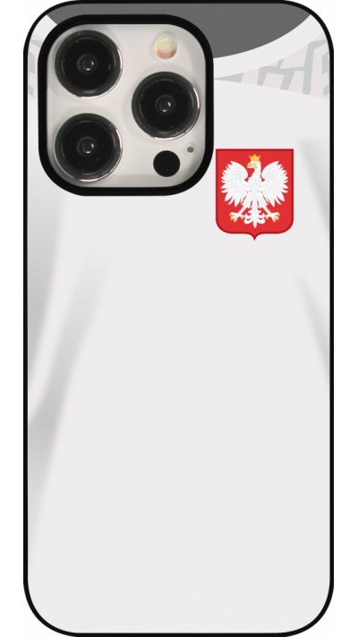 Coque iPhone 15 Pro - Maillot de football Pologne 2022 personnalisable
