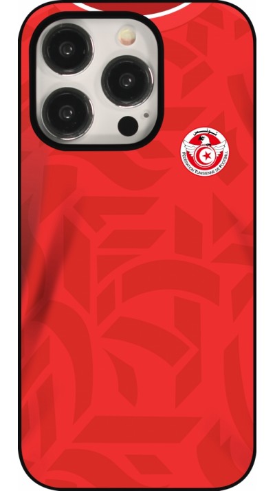 Coque iPhone 15 Pro - Maillot de football Tunisie 2022 personnalisable
