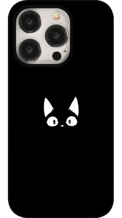 iPhone 15 Pro Case Hülle - Funny cat on black