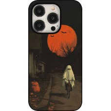 Coque iPhone 15 Pro - Halloween 2025 Ghost on a bicycle