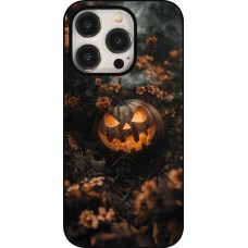 Coque iPhone 15 Pro - Halloween 2025 Pumpkin with flowers