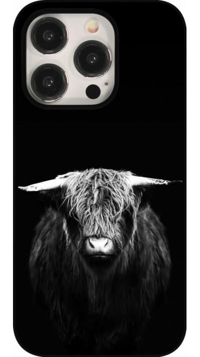 Coque iPhone 15 Pro - Highland calf black