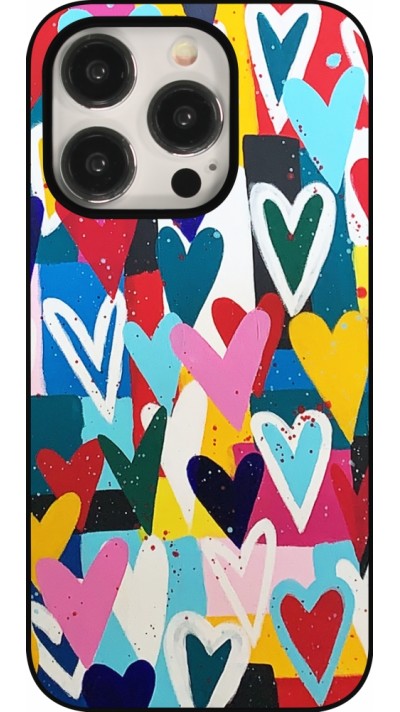 Coque iPhone 15 Pro - Joyful Hearts