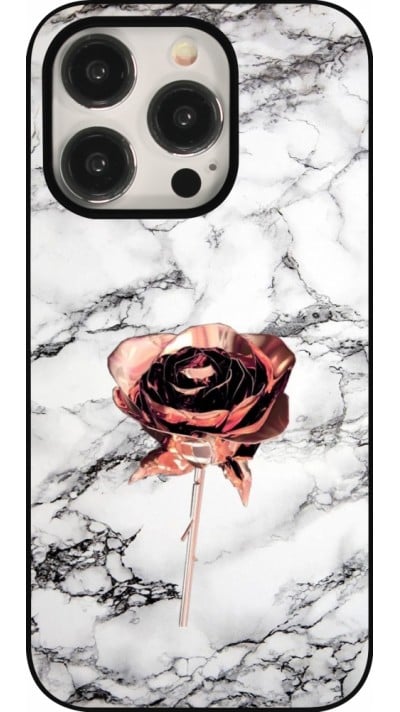 Coque iPhone 15 Pro - Marble Rose Gold