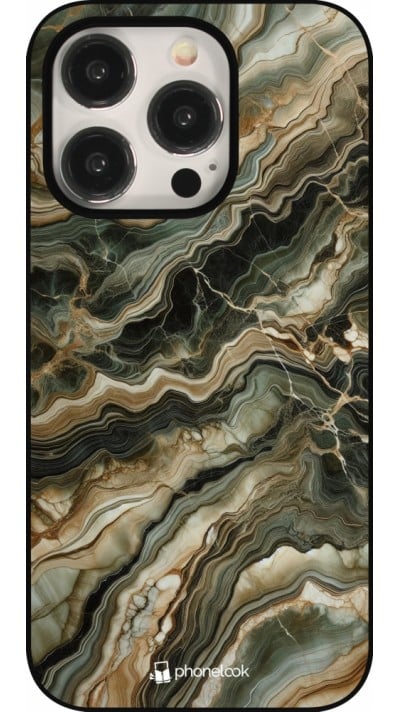 iPhone 15 Pro Case Hülle - Oliv Marmor