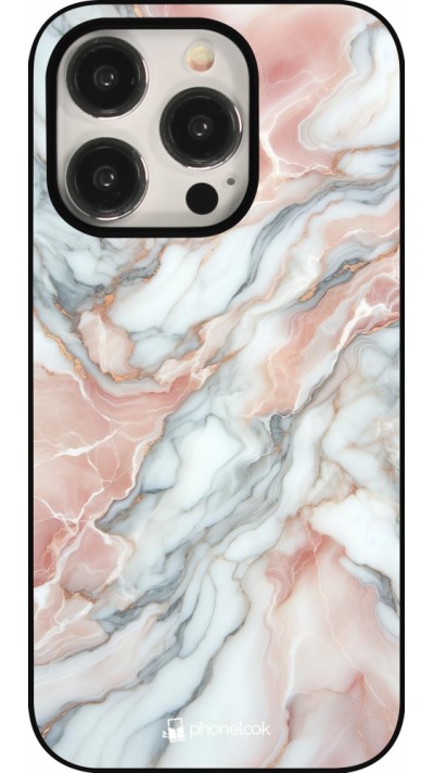 iPhone 15 Pro Case Hülle - Rosa Leuchtender Marmor