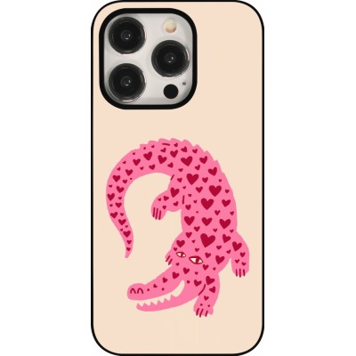 iPhone 15 Pro Case Hülle - Pink crocodile 2026
