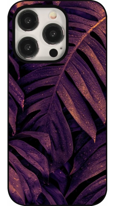 iPhone 15 Pro Case Hülle - Purple Light Leaves
