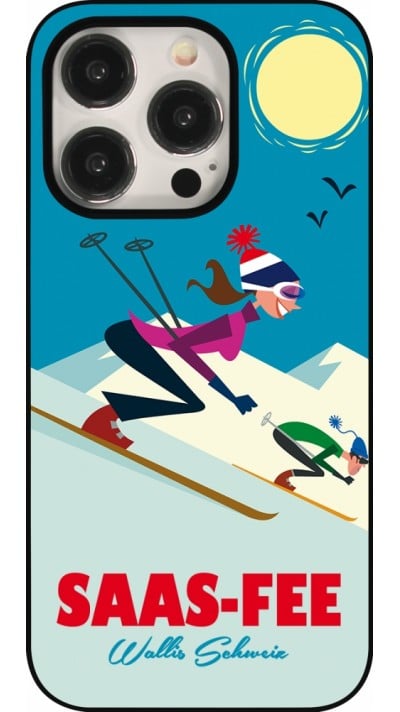 Coque iPhone 15 Pro - Saas-Fee Ski Downhill