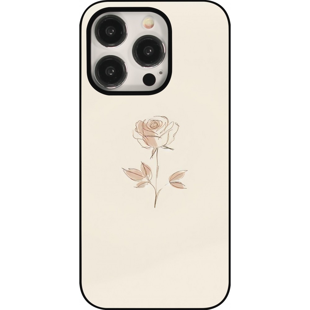 iPhone 15 Pro Case Hülle - Rosa Sand Minimalistisch