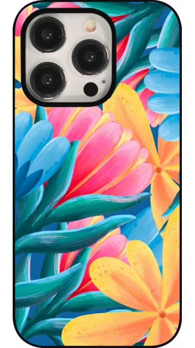 Coque iPhone 15 Pro - Spring 23 colorful flowers