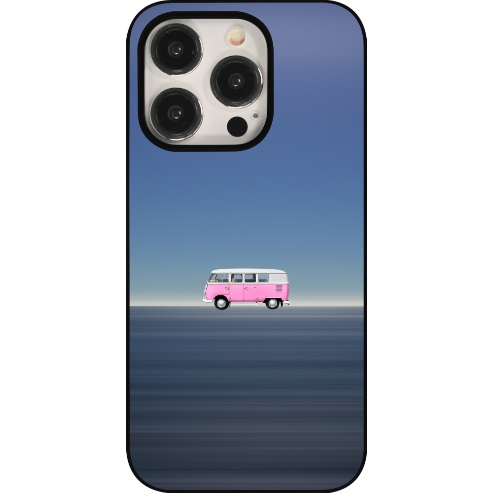 Coque iPhone 15 Pro - Spring 23 pink bus