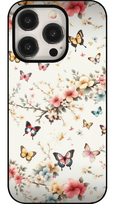 Coque iPhone 15 Pro - Spring 25 Papillons Légers