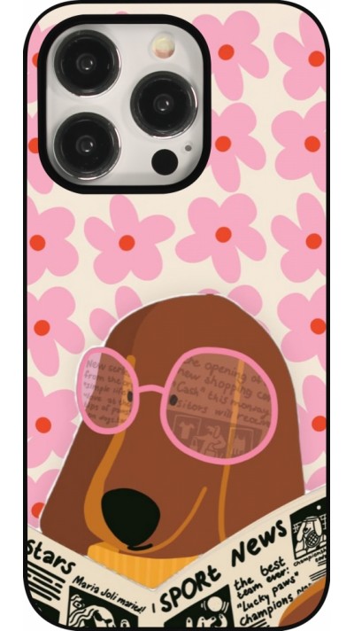 Coque iPhone 15 Pro - Dog with newspaper Spring 2026