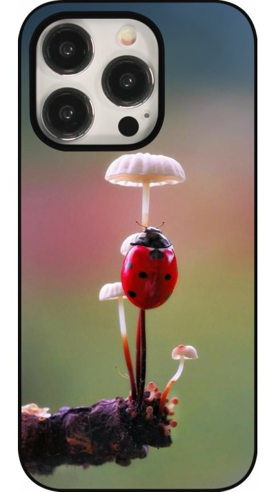 Coque iPhone 15 Pro - Ladybird on a mushroom Spring 2026