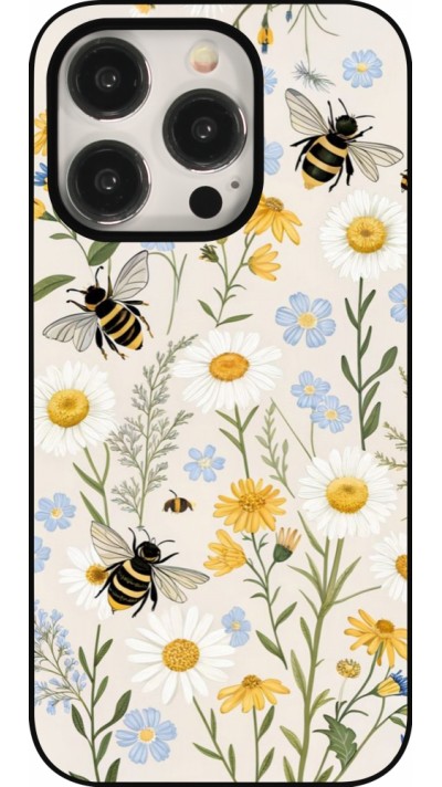 Coque iPhone 15 Pro - Pattern bees Spring 2026