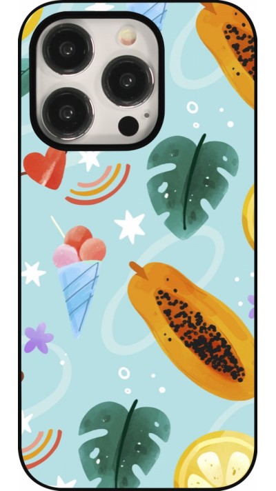 Coque iPhone 15 Pro - Summer 2025 Pattern papaya