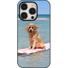 Coque iPhone 15 Pro - Summer Dog on Paddle