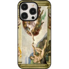 Coque iPhone 15 Pro - Tableau art - La Création d’Adam - Michel-Ange