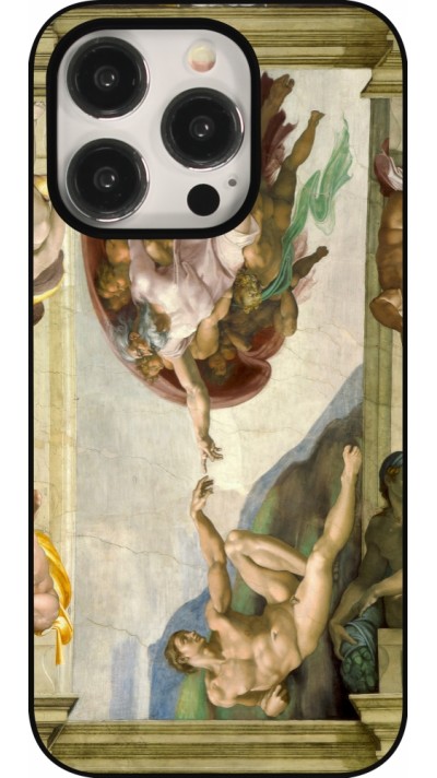 Coque iPhone 15 Pro - Tableau art - La Création d’Adam - Michel-Ange