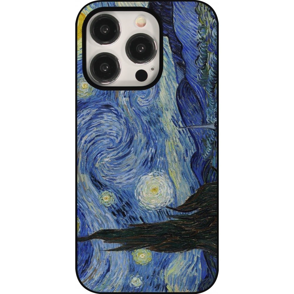 Coque iPhone 15 Pro - Tableau art - La Nuit étoilée - Van Gogh