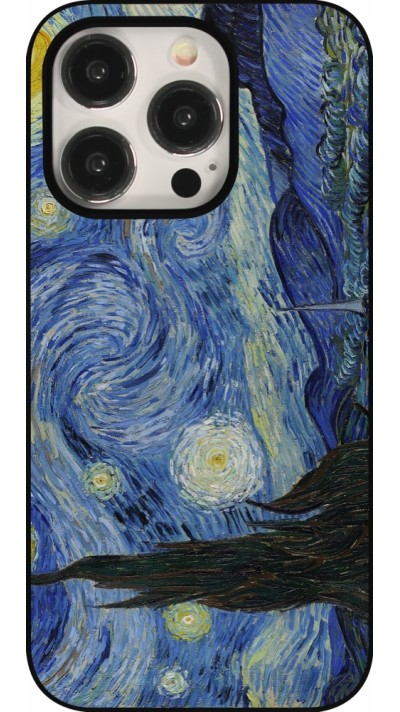 Coque iPhone 15 Pro - Tableau art - La Nuit étoilée - Van Gogh