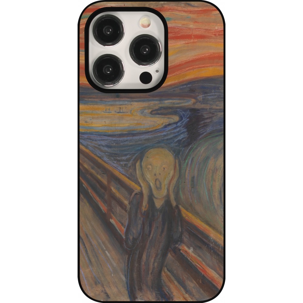 Coque iPhone 15 Pro - Tableau art - Le Cri - Edvard Munch