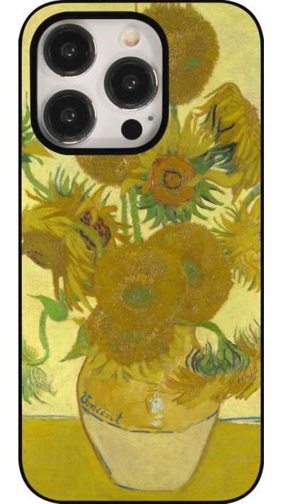 Coque iPhone 15 Pro - Tableau art - Les Tournesols - Van Gogh