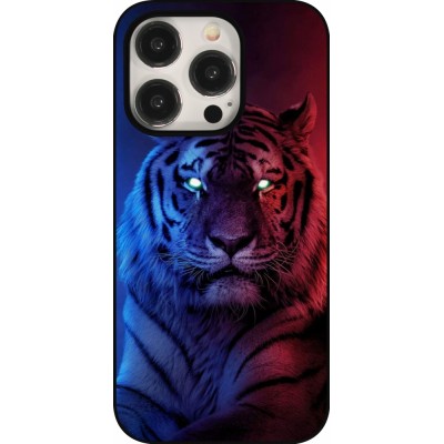 iPhone 15 Pro Case Hülle - Tiger Blue Red