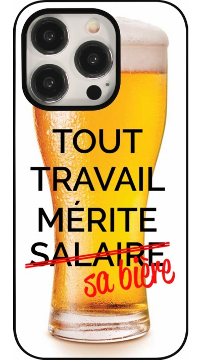 iPhone 15 Pro Case Hülle - Tout travail mérite sa bière