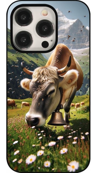 Coque iPhone 15 Pro - Vache montagne Valais