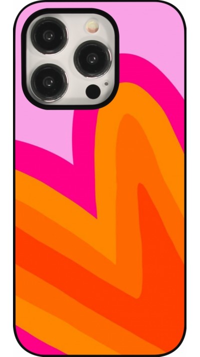 Coque iPhone 15 Pro - Valentine 2024 heart gradient