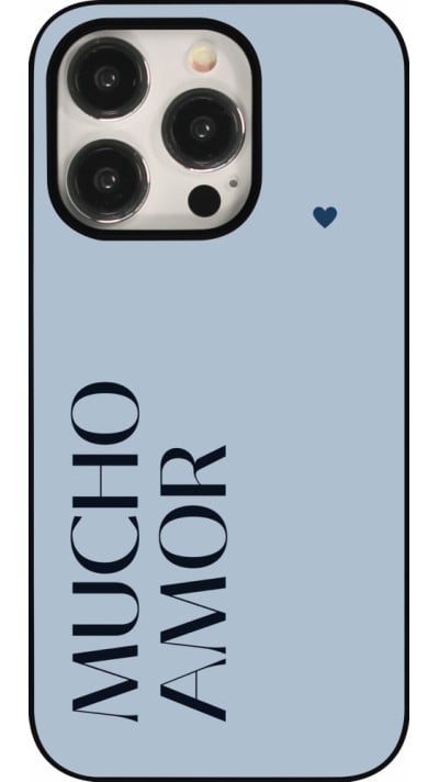 Coque iPhone 15 Pro - Valentine 2024 mucho amor azul