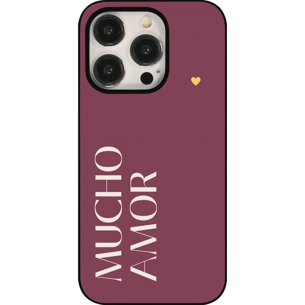 Coque iPhone 15 Pro - Valentine 2024 mucho amor rosado