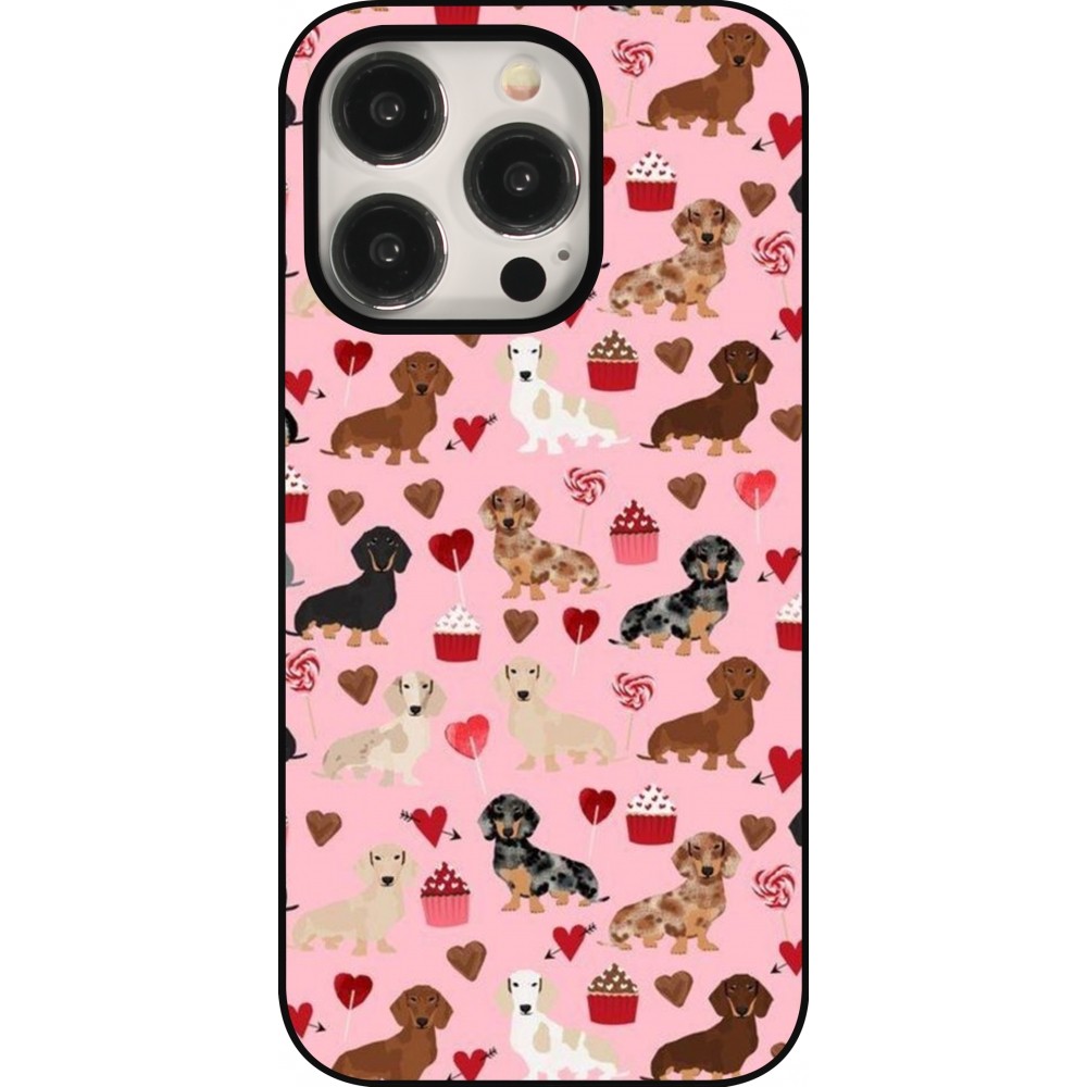 Coque iPhone 15 Pro - Valentine 2024 puppy love