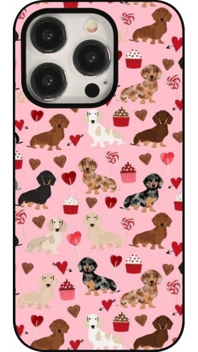 iPhone 15 Pro Case Hülle - Valentine 2024 puppy love