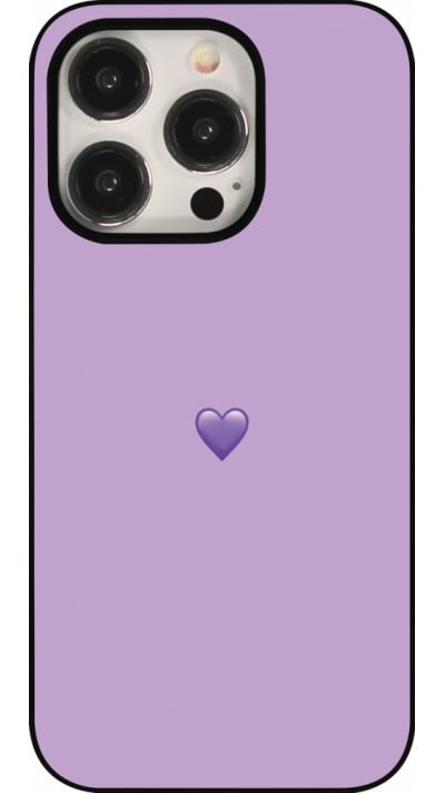 Coque iPhone 15 Pro - Valentine 2023 purpule single heart