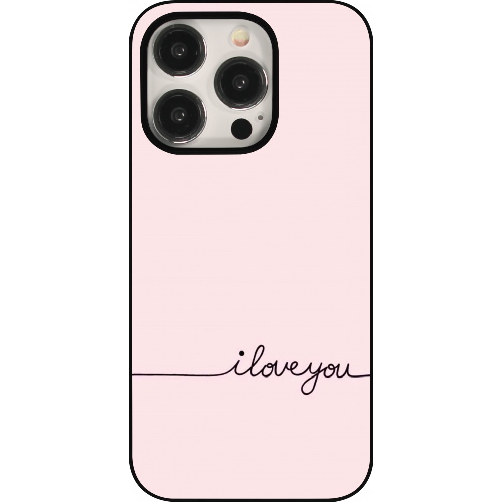 Coque iPhone 15 Pro - Valentine 2023 i love you writing