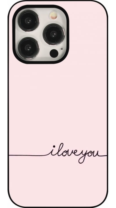 Coque iPhone 15 Pro - Valentine 2023 i love you writing
