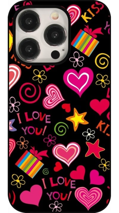 iPhone 15 Pro Case Hülle - Valentine 2023 love symbols