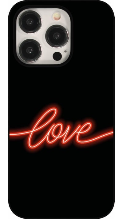 iPhone 15 Pro Case Hülle - Valentine 2023 neon love