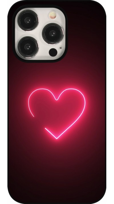 Coque iPhone 15 Pro - Valentine 2023 single neon heart