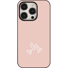 Coque iPhone 15 Pro - Valentine 2023 three minimalist hearts
