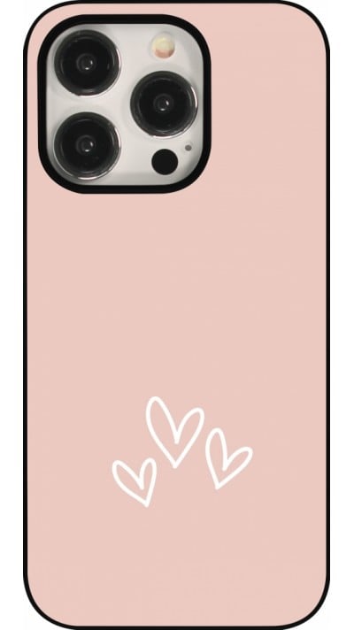 Coque iPhone 15 Pro - Valentine 2023 three minimalist hearts